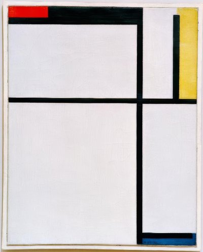 Compositie met rood, zwart, geel, blauw en grijs door Piet Mondrian